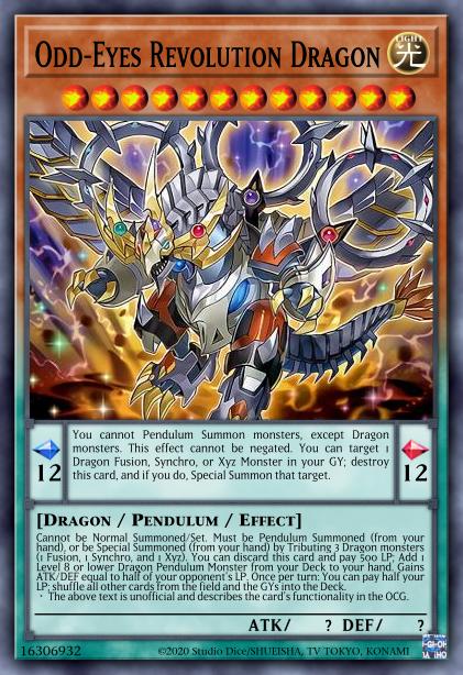 Odd-Eyes Revolution Dragon Card Image