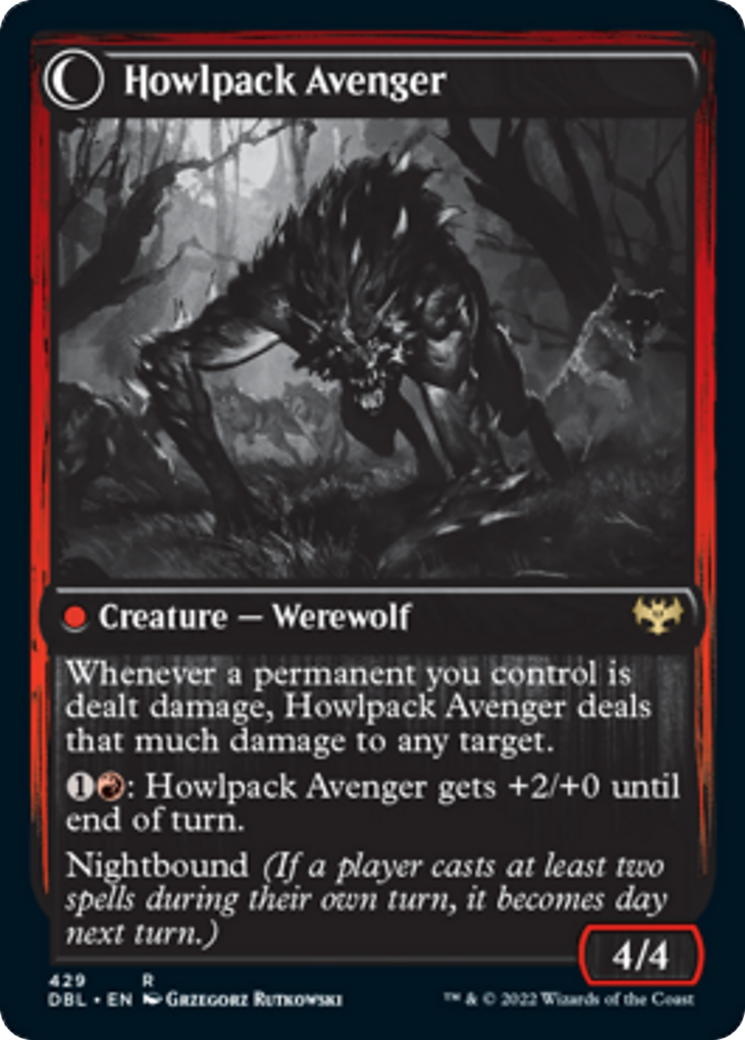 Ill-Tempered Loner // Howlpack Avenger Card Image