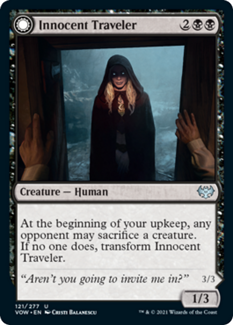Innocent Traveler // Malicious Invader Card Image