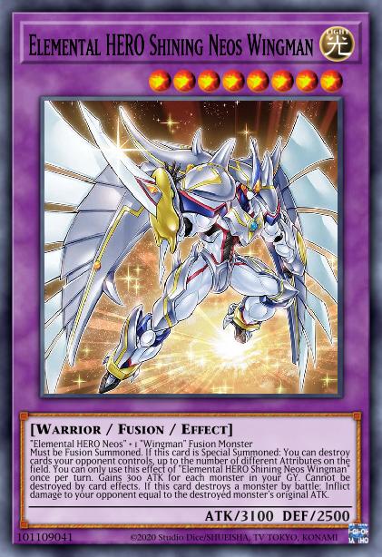 Elemental HERO Shining Neos Wingman Yu-Gi-Oh Card, Art 2