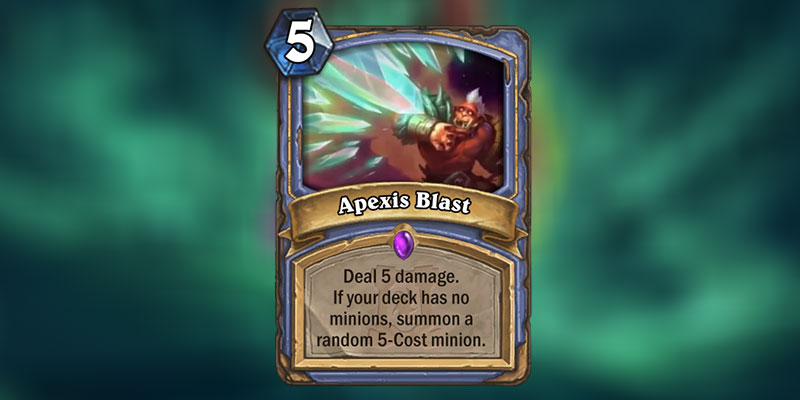 Apexis Blast is a new Mage Spell Revealed for Hearthstone's Ashes of Outland Expansion