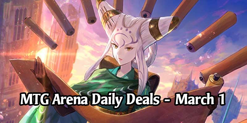 Daily Store Deals in MTG Arena for March 1, 2020 - Tamiyo Japanese Alt Sleeve (80%) & Planeswalker (70%)