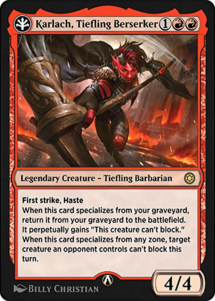 Karlach, Tiefling Berserker Card Image