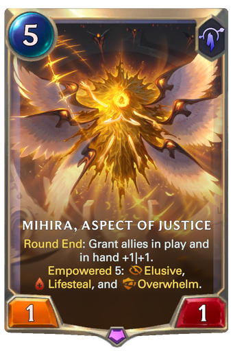 Mihira, Aspect of Justice Card Image