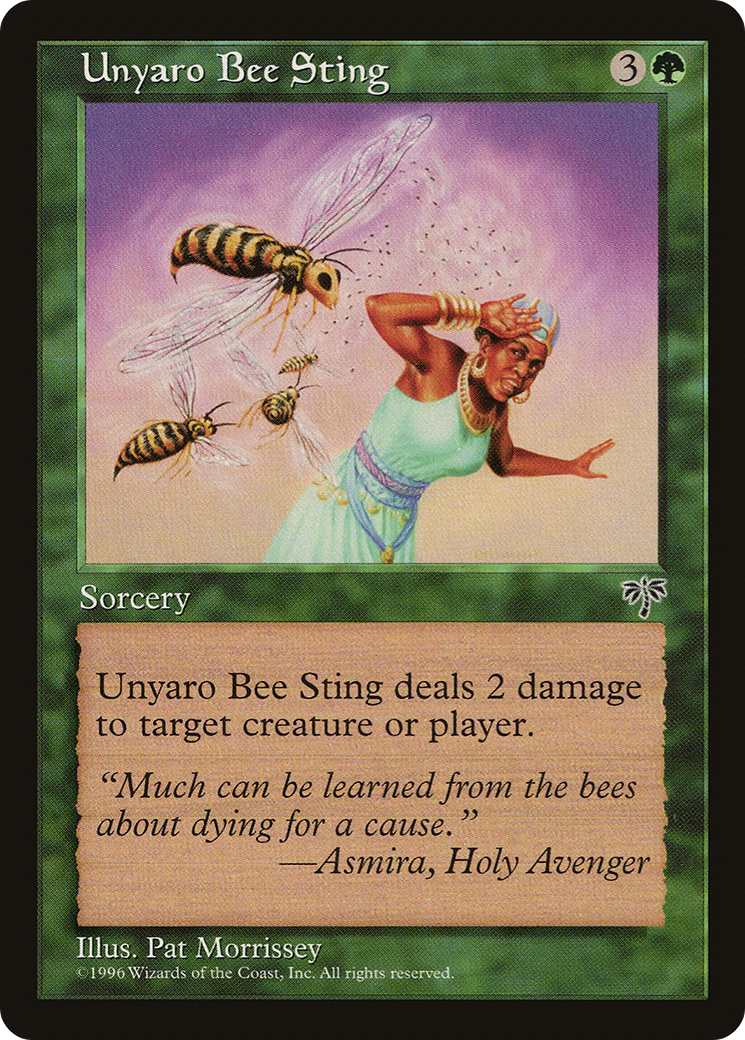 Unyaro Bee Sting Card Image