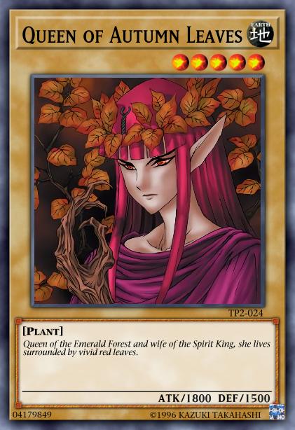 Queen of Autumn Leaves Card Image