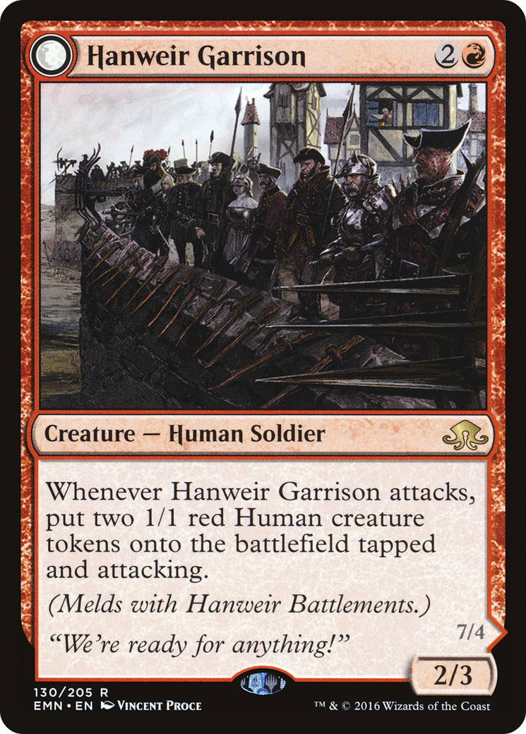 Hanweir Garrison // Hanweir, the Writhing Township Card Image