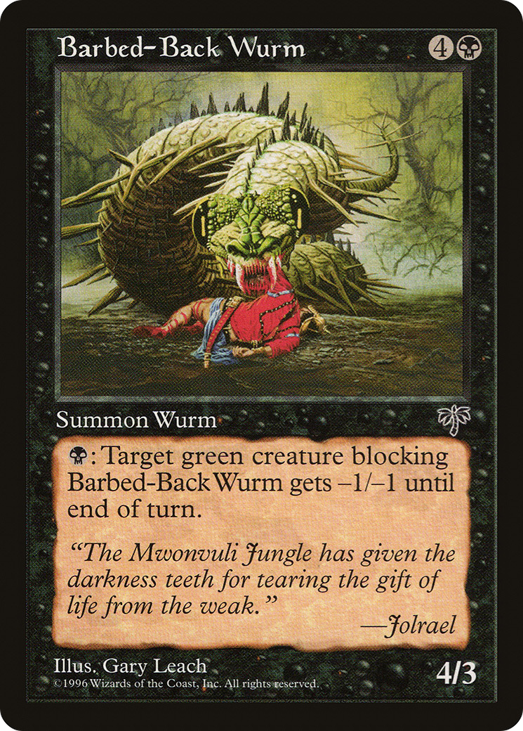 Barbed-Back Wurm Card Image