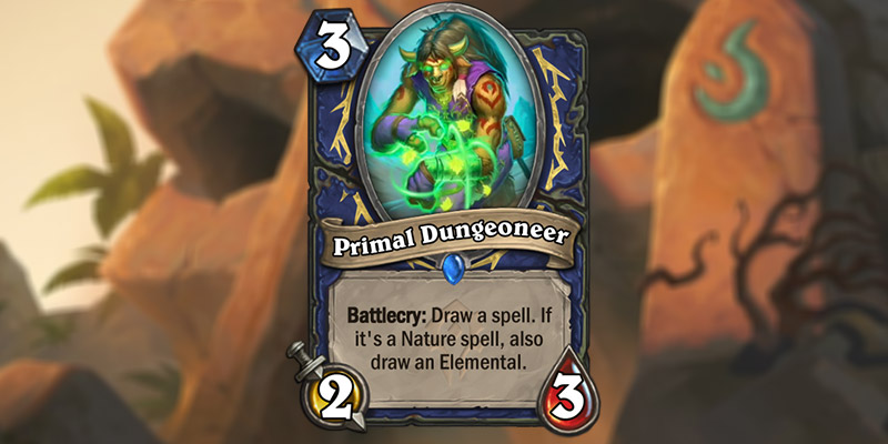 New Barrens Shaman Spell & Elemental Synergy Card - Primal Dungoneer