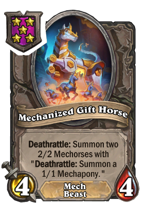 Mechanized Gift Horse Card Image