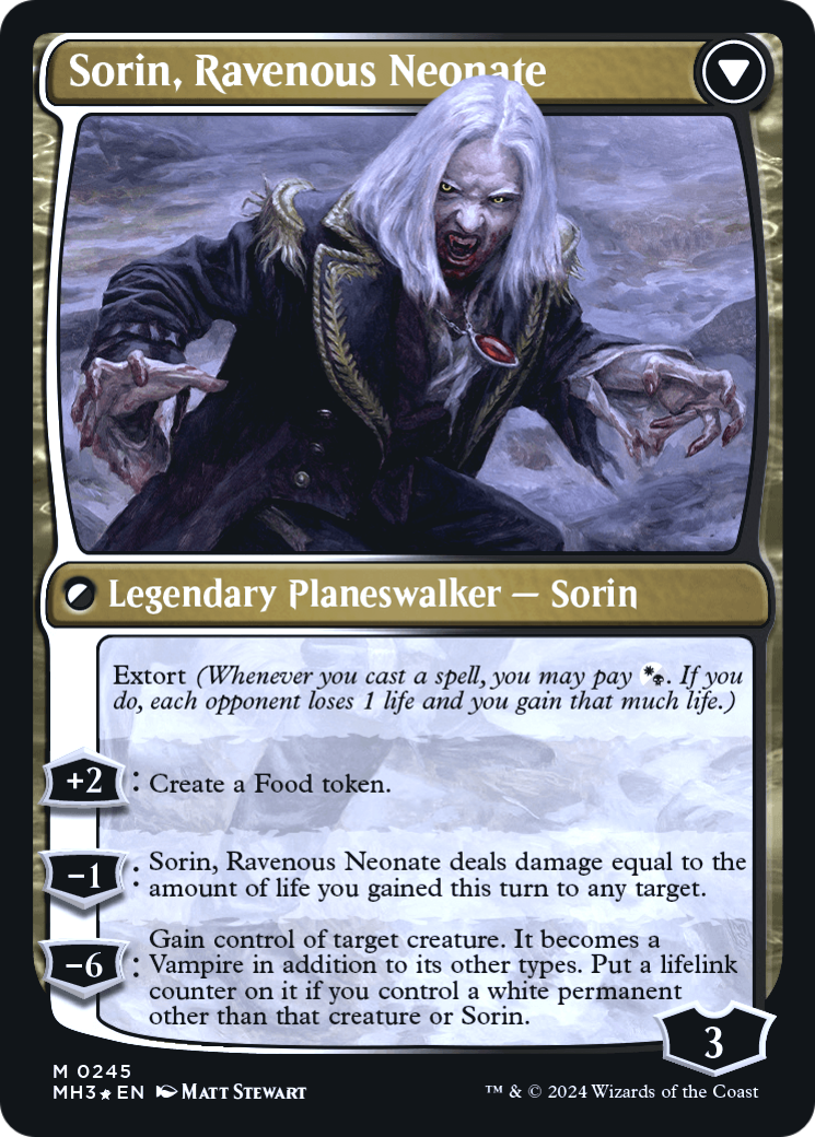 Sorin of House Markov // Sorin, Ravenous Neonate Card Image