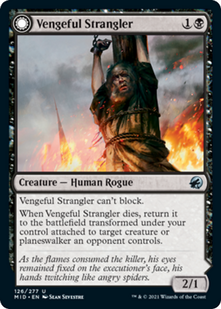 Vengeful Strangler // Strangling Grasp Card Image
