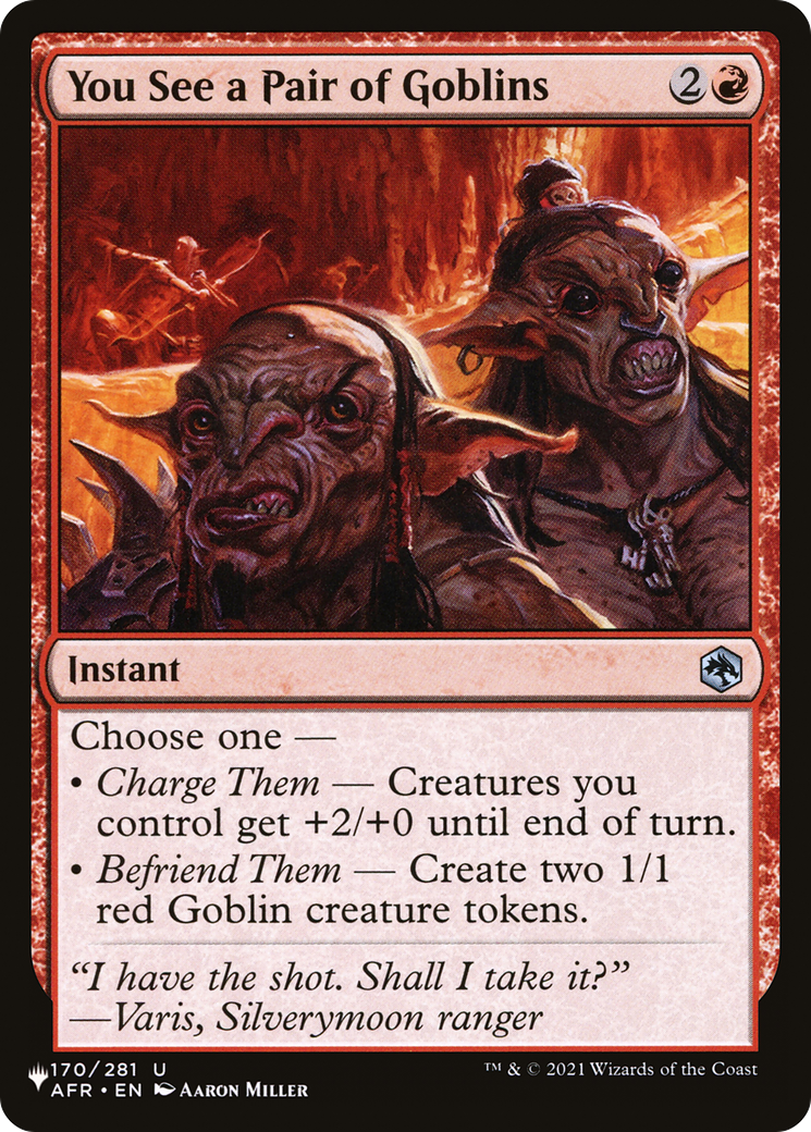 You See a Pair of Goblins Card Image