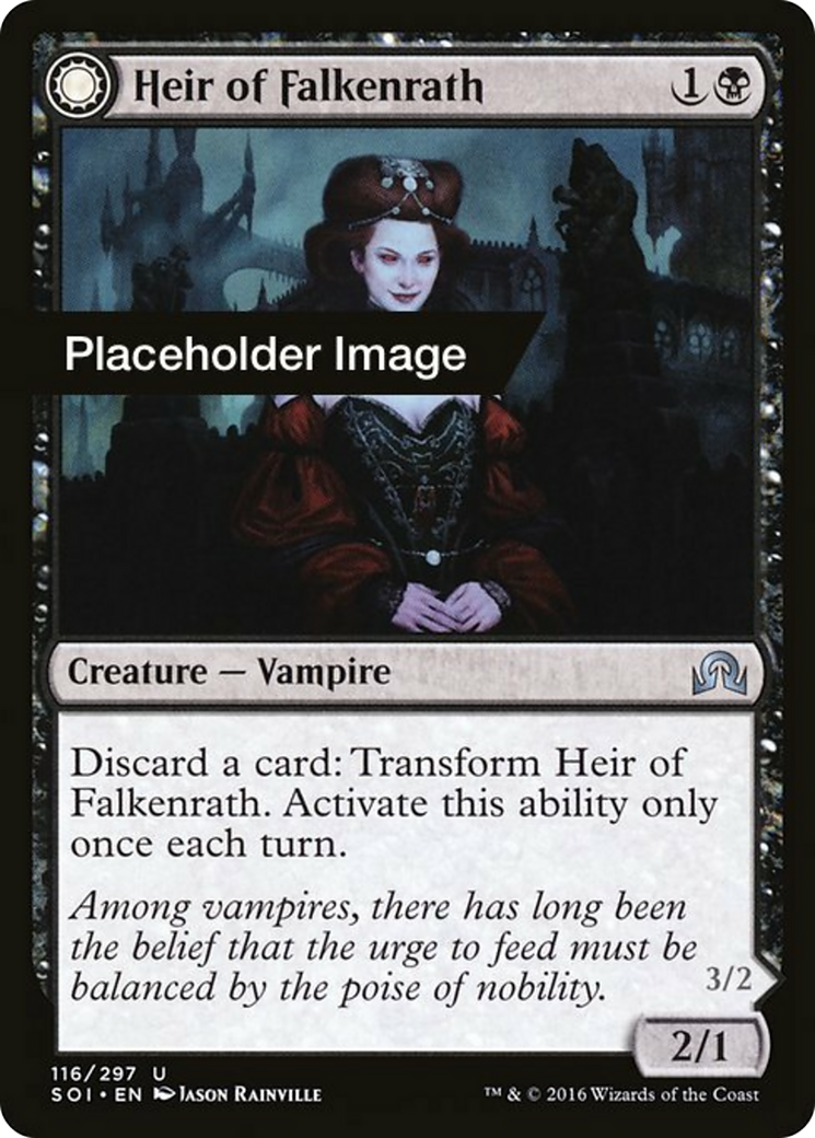 Heir of Falkenrath // Heir to the Night Card Image