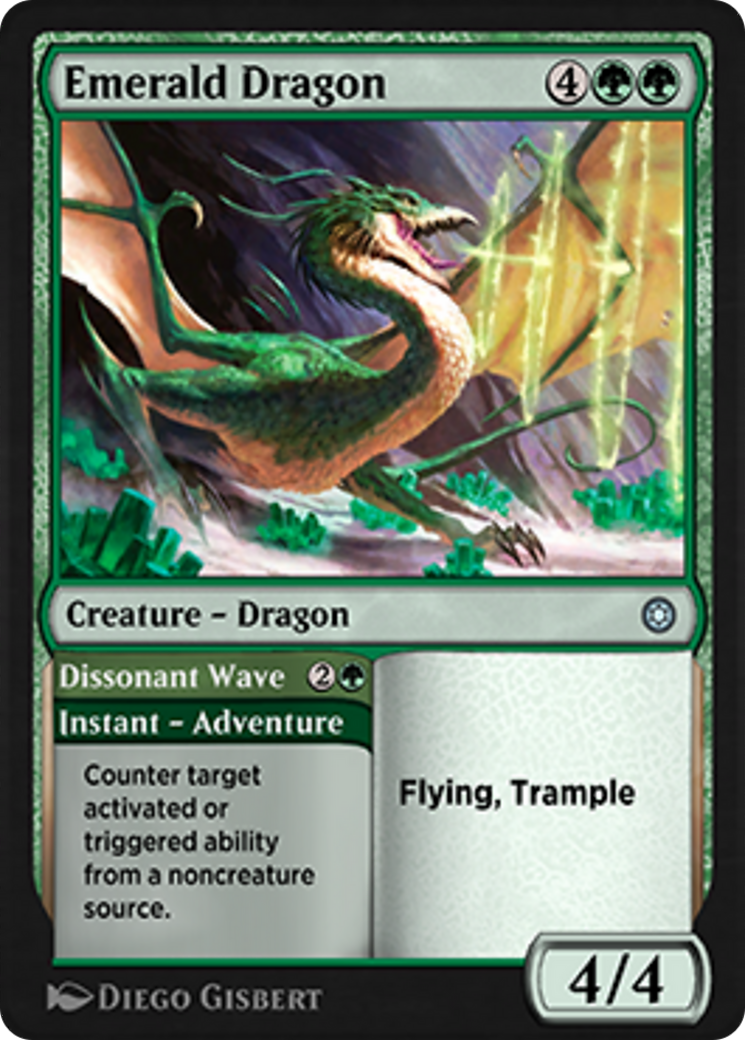 Emerald Dragon // Dissonant Wave Card Image