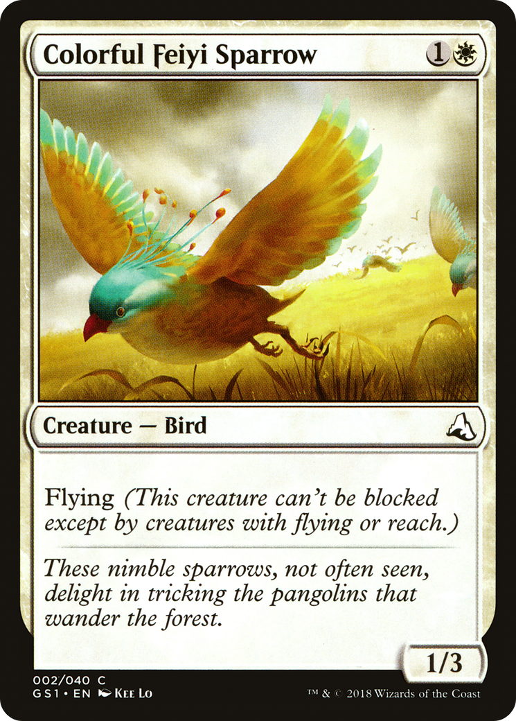 Colorful Feiyi Sparrow Card Image