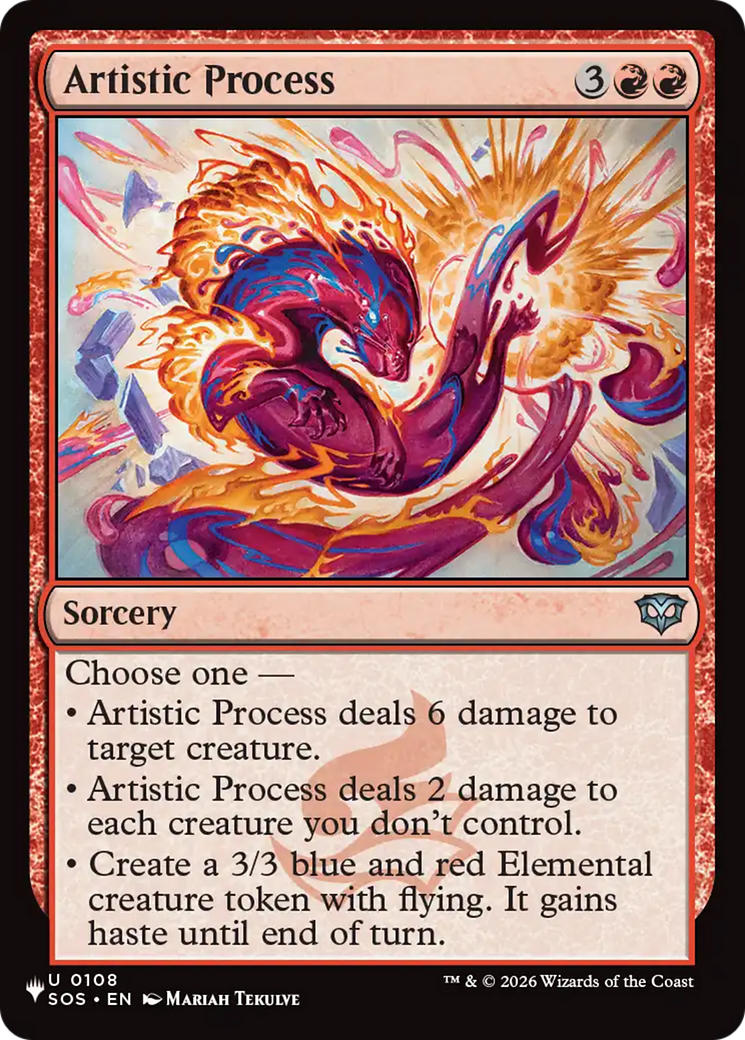 Artistic Process Card Image