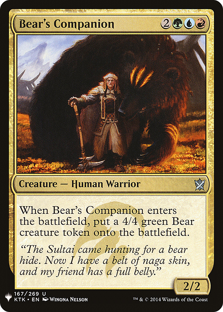 Bear's Companion Card Image