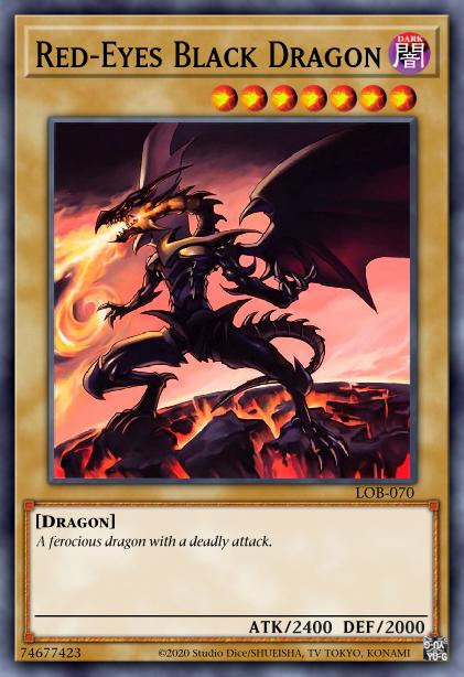 Red-Eyes Black Dragon Yu-Gi-Oh Card, Art 2