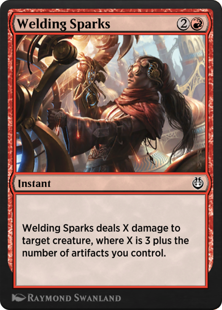 Welding Sparks Card Image