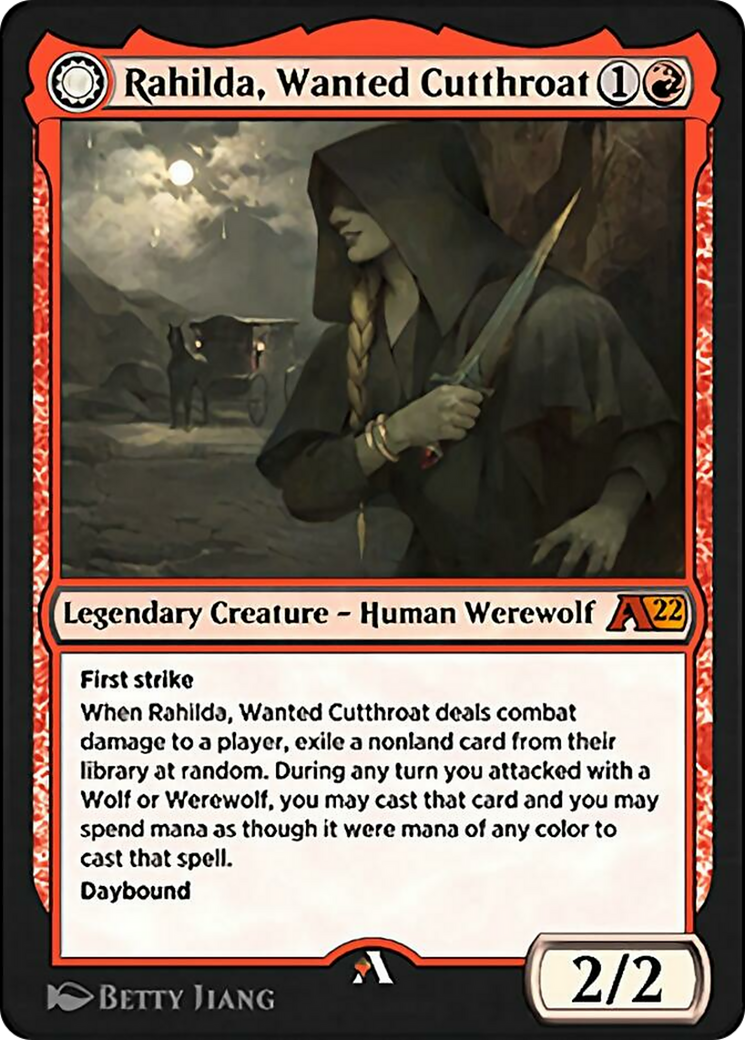 Rahilda, Wanted Cutthroat // Rahilda, Feral Outlaw Card Image
