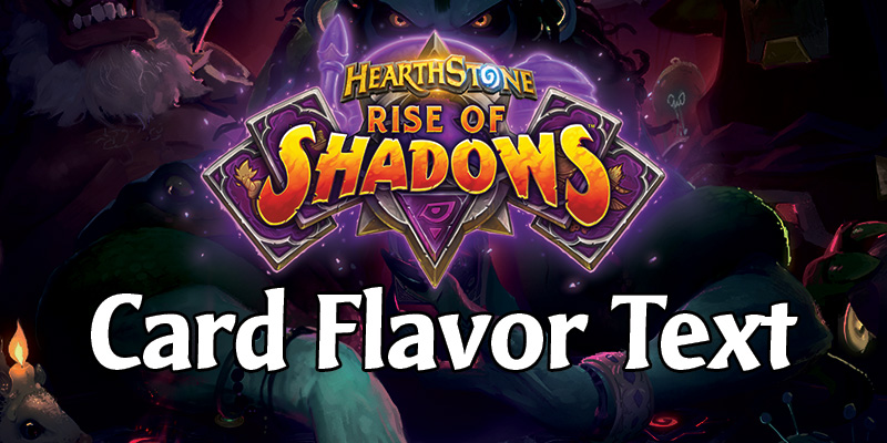 All Rise of Shadows Card Flavor Text