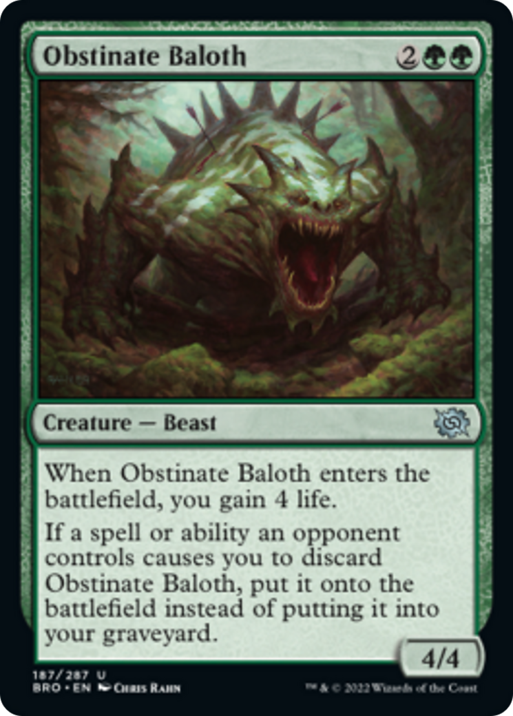 Obstinate Baloth Card Image