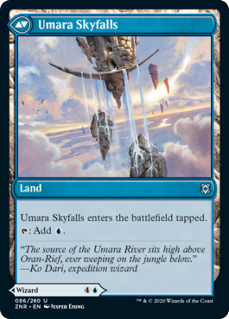 Umara Wizard // Umara Skyfalls Card Image