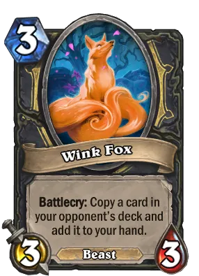 Wink Fox Card Image