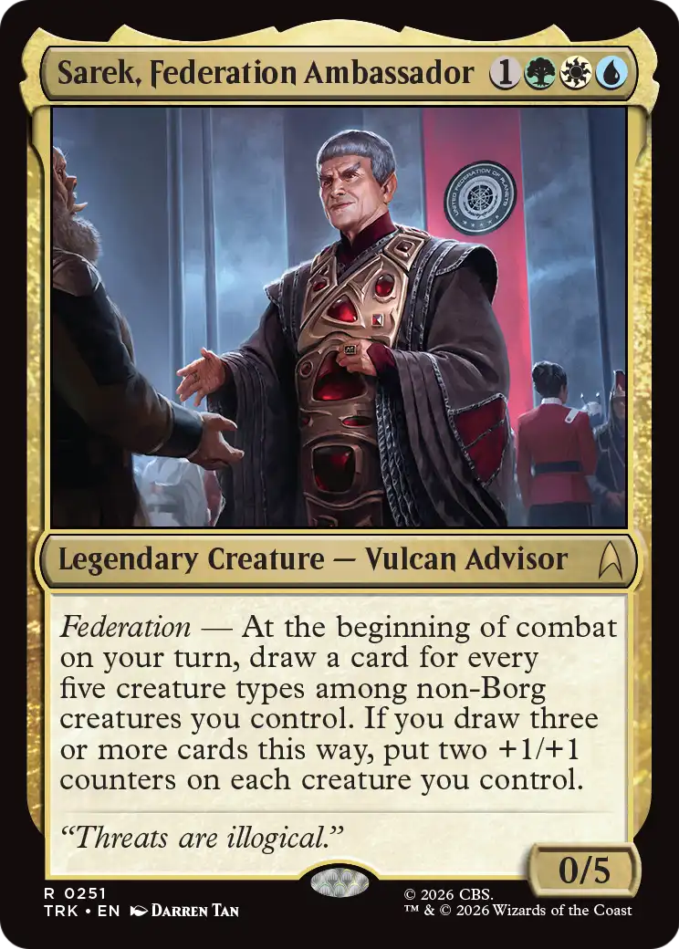 Sarek, Federation Ambassador Magic: The Gathering card
