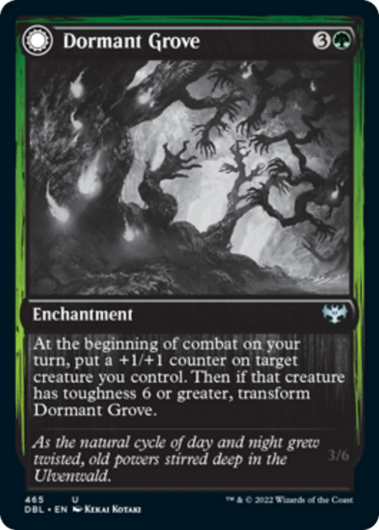 Dormant Grove // Gnarled Grovestrider Card Image