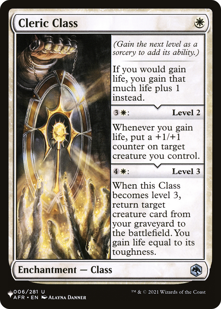 Cleric Class Card Image