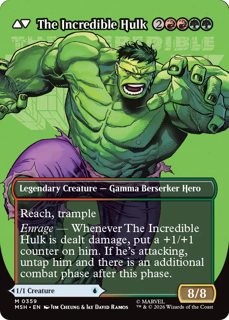 The Incredible Hulk Magic: The Gathering card