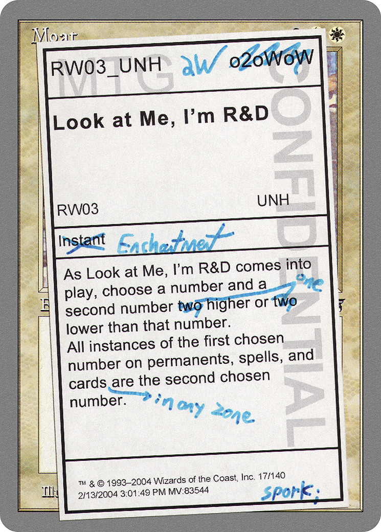 Look at Me, I'm R&D Card Image