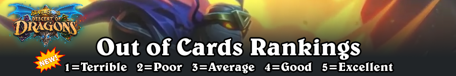 DoD Out of Cards Rankings