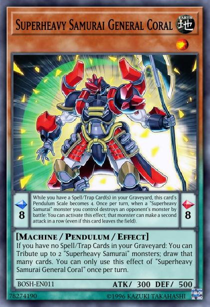 Superheavy Samurai General Coral Card Image