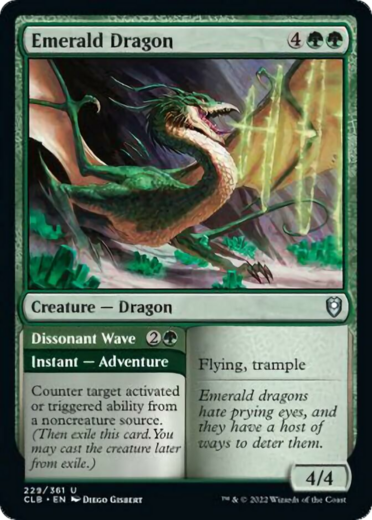 Emerald Dragon // Dissonant Wave Card Image