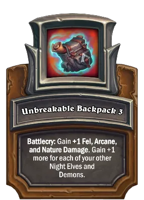 Unbreakable Backpack 3 Card Image