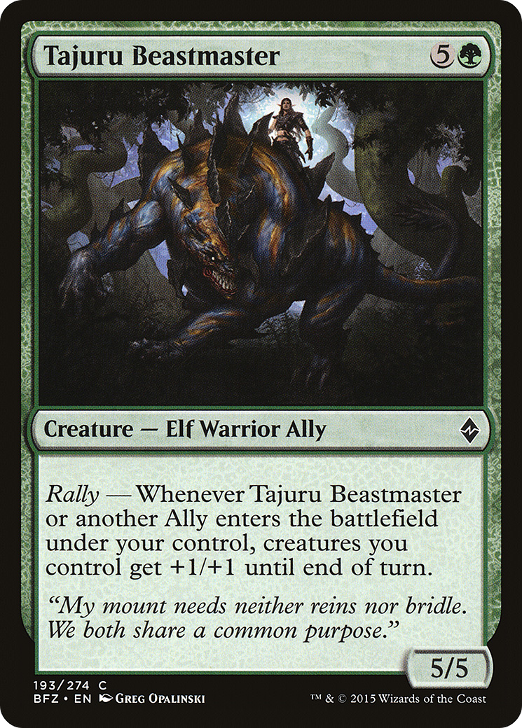 Tajuru Beastmaster Card Image