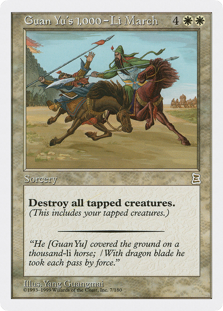 Guan Yu's 1,000-Li March Card Image