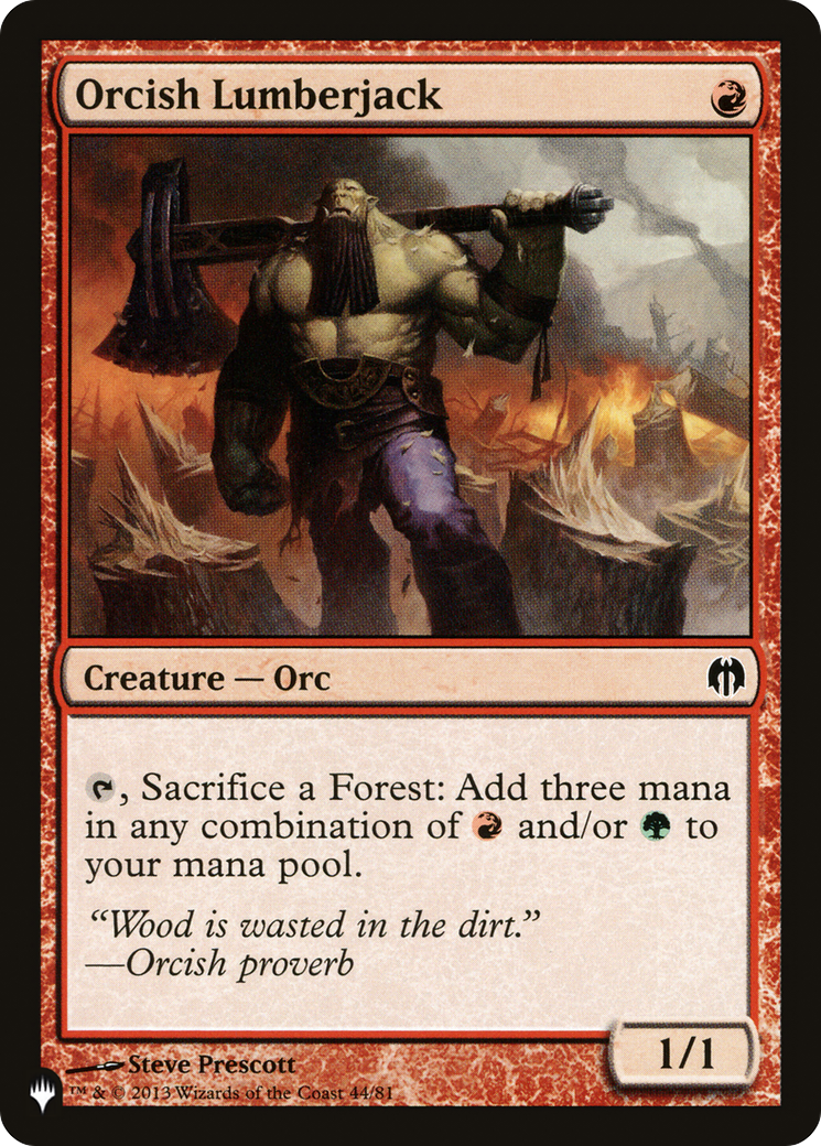 Orcish Lumberjack Card Image