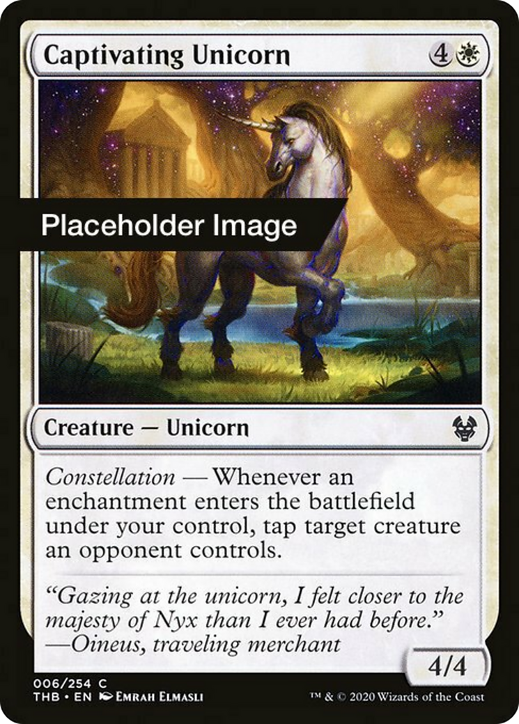 Captivating Unicorn Card Image