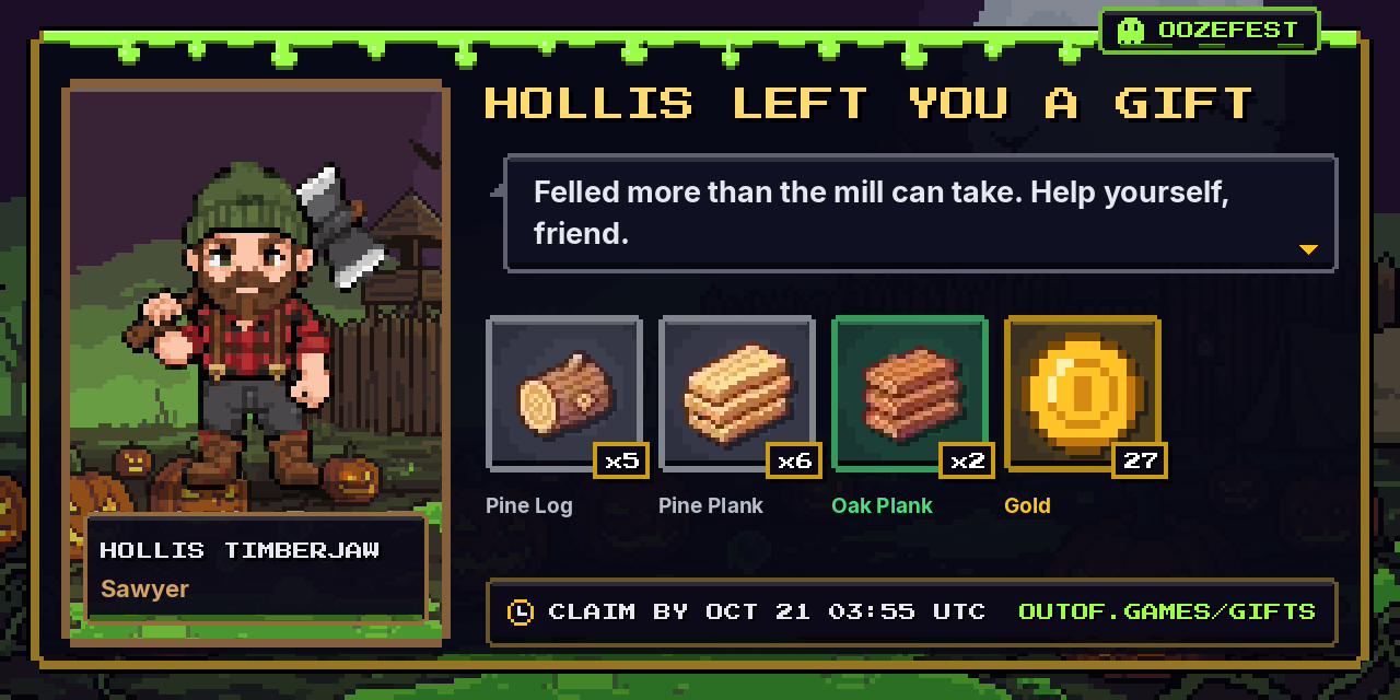 A gift from Hollis Timberjaw