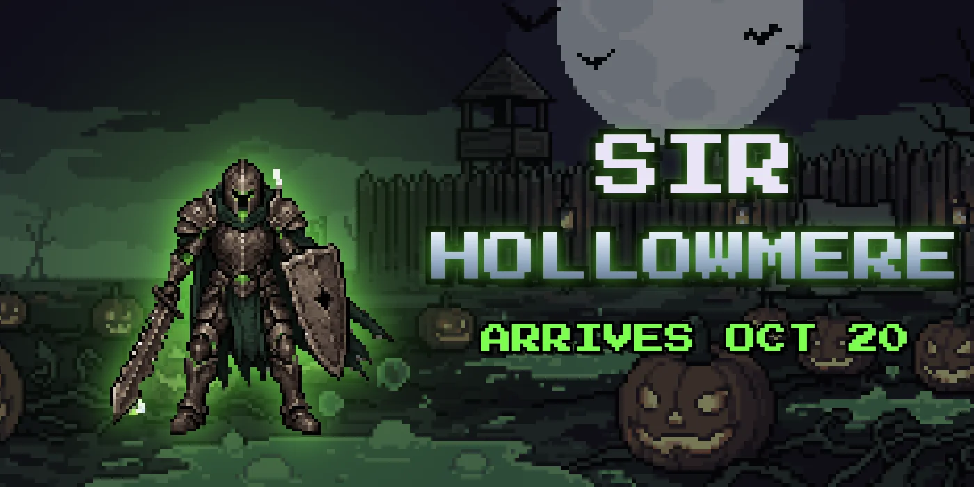 Sir Hollowmere Arrives in Sidequest on October 20