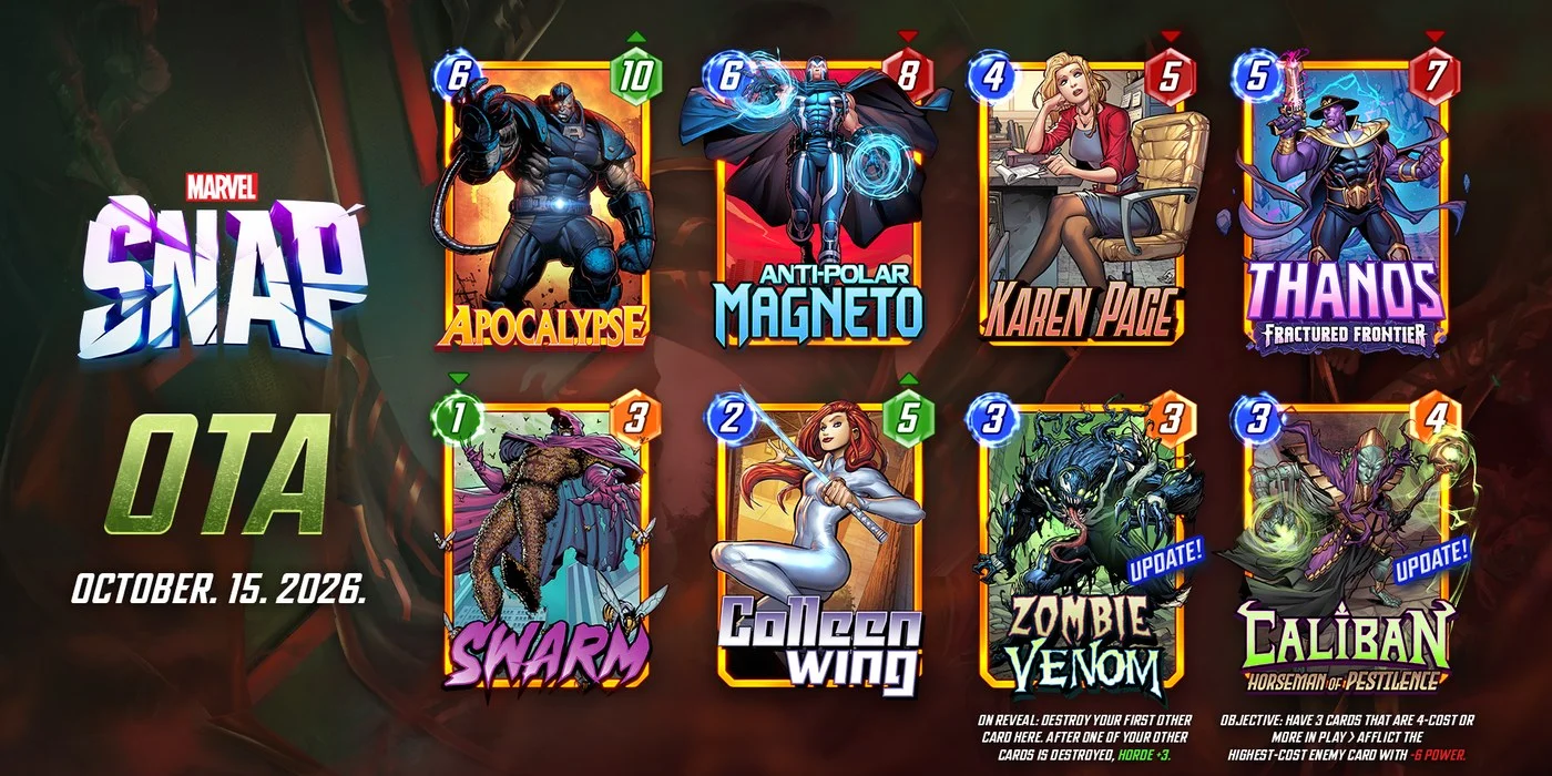 Marvel Snap OTA Nerfs Thanos, Anti-Polar Magneto and Caliban in Balance Update